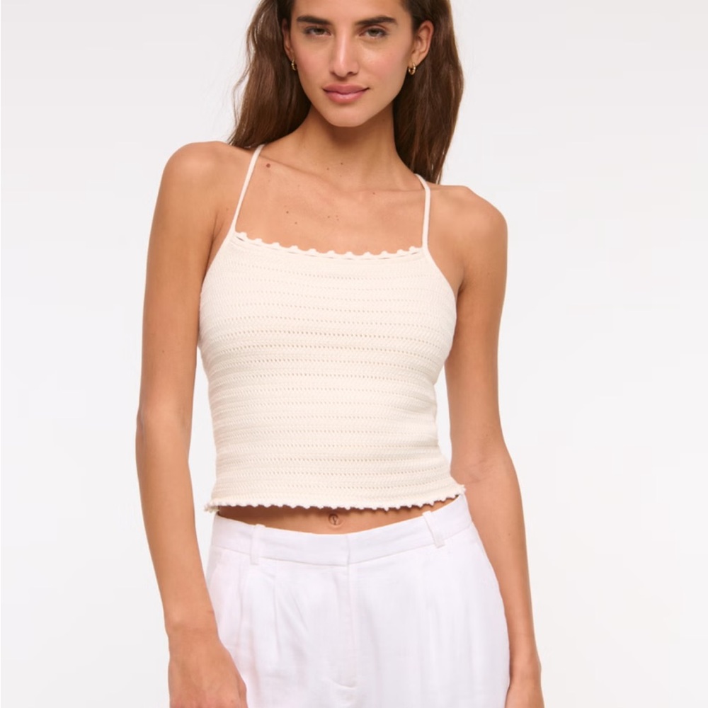 Abercrombie & Fitch Crochet-Style Tie-Back Tank